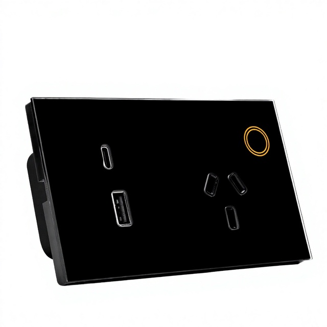 RCM SAA Certificate Australia Standard Home Wall Touch Switch Power Point AU Double Single Electric Socket 10A 16A