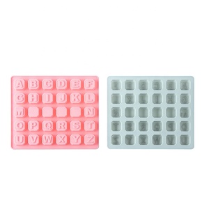 DM389 Tùy Chỉnh 48 Lỗ Bảng Chữ Cái Chữ Số Bánh Pop Khuôn DIY Kẹo Fondant <span class=keywords><strong>Ice</strong></span> <span class=keywords><strong>Cube</strong></span> <span class=keywords><strong>Silicon</strong></span> Moldes Para Chocolate - Product Image 2