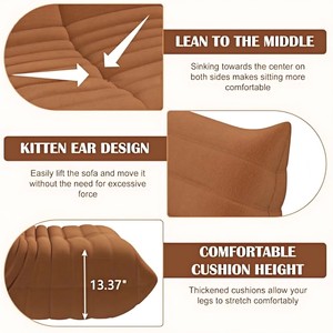 Modern Modüler Fasulye Torbası Kanepe Sıkıştırılabilir Puf Sünger Sandalye Apartman İçin Bölmeli Yatak Çerçevesiz Oturma Odası İçin Dinlenme Koltuğu - Product Image 5