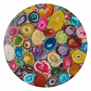 호텔과 가정 장식 Elegent 호화스러운 마노 석판 반 귀중한 다채로운 돌