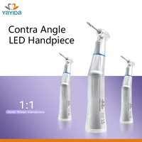 Pieza de mano dental contra-ángulo 1:1 con LED, manual, con irrigación interna, certificación CE ISO, buena calidad
