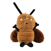 Porte-clés pendentif en peluche petite cafard mignonne 12cm en coton PP, figurine personnalisée pour cadeau