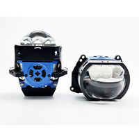 Nouveau Design Trois Led Laser Mini Len Projecteur Phares Ampoules Phares Avant de Voiture Mise À Niveau Lumière Laser Blanc Phares