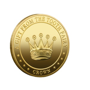 Precio de fábrica Hada de los dientes Monedas de oro Regalo para niños Diente Metal <span class=keywords><strong>Moneda</strong></span> conmemorativa Corona - Product Image 1