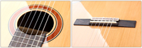 Guitare classique haut de gamme fabriquée à la main de 39 pouces, entièrement en bois de cèdre massif