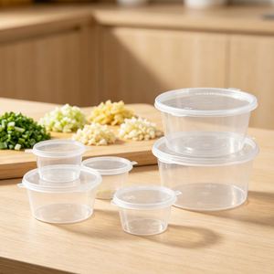 Vaso Desechable de Plástico PP Personalizado con Logotipo Impreso de 0.5Oz-4Oz para Comida para Llevar, Restaurante de Comida Rápida, Moderno - Product Image 1