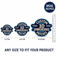 Écussons thermocollants en tissu brodé 3D écologiques avec logo personnalisé, formes irrégulières, pour vêtements, chapeaux et vestes