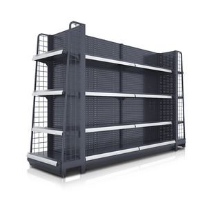 Estantería de acero para tiendas minoristas, góndola de supermercado, expositor de panel perforado, estantería de servicio para minimercados - Product Image 6