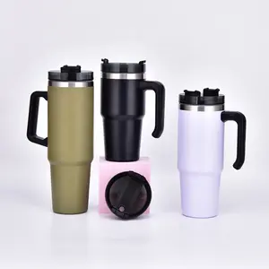 20oz 30oz 40oz Double Wall Car Tumbler Travel Mug Stainless Steel Regular Beer Quencher Tumbler Powder Coated Tumblers
