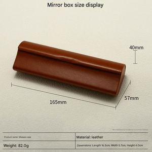 Wholesale Small Sunglasses Protective Cover Black Brown Hard PU Leather <b>Glasses</b> Box Portable Eyewear <b>Case</b> - Product Image 6