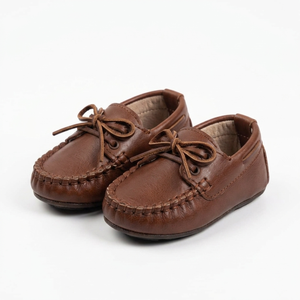รองเท้าหนังนิ่มแบบสวมสำหรับเด็กแรกเกิด พื้นนุ่ม รองเท้าหัดเดิน รองเท้าทรง Loafer - Product Image 2