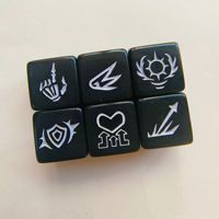 Deskjoy Nouveau pour Magic the Gathering Accessoires-Baccarat-Style 16mm Dés en acrylique avec motif de mots clés pour les parties de jeux de société