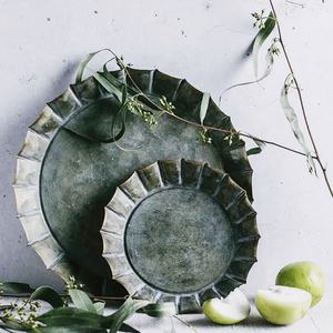High Quality Galvanized Iron Serving Fruits Tray <b>for</b> Table Centerpieces Handmade Metal Iron Zinc Foods Tray <b>for</b> <b>Sale</b> - Product Image 6