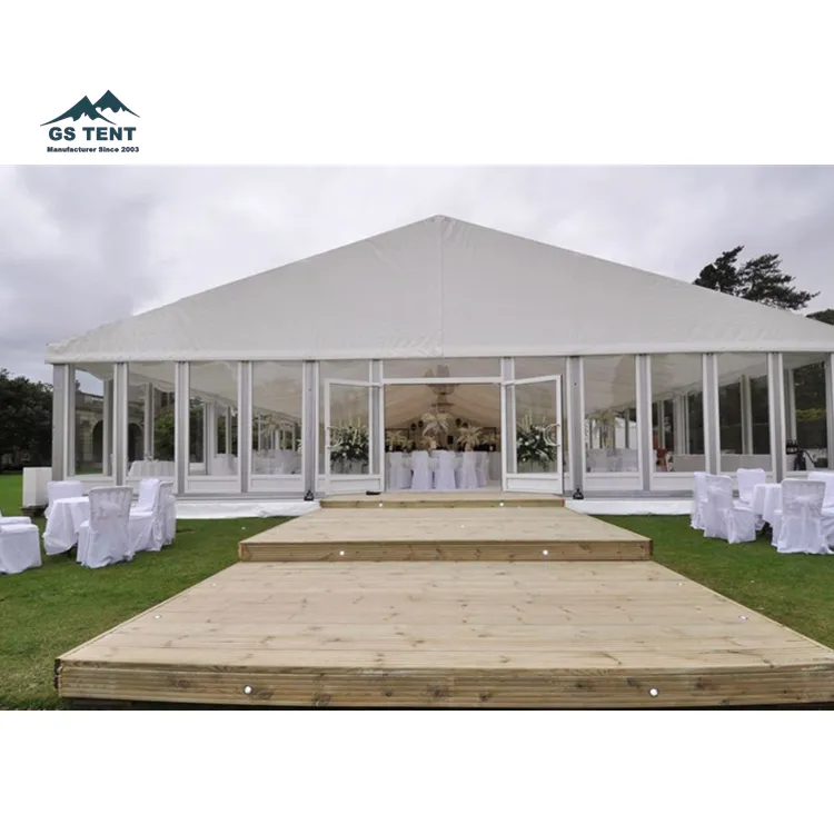Luxe 20X30 20X40 50X30 Grote Witte Chapiteau Grote Outdoor Bruiloft Kerk Tent Tent Voor 200 300 500 800 Mensen Evenementen Feest