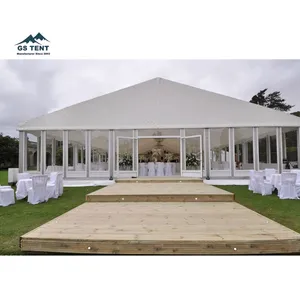 Mewah 20X30 20X40 50X30 Besar Putih Chapiteau Besar Luar Ruangan Pernikahan Gereja Tenda Tenda untuk 200 300 500 800 Orang Acara Pesta