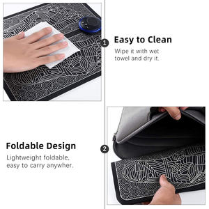 Telecomando 6 modalità e 9 ingranaggi dispositivo di circolazione piede uso domestico pieghevole portatile USB EMS massaggiatore tappetino - Product Image 2