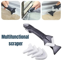 Kit d'outils 3-en-1 : Couteau à cendres d'huile, grattoir pour mastic de carrelage et truelle pour jointoiement