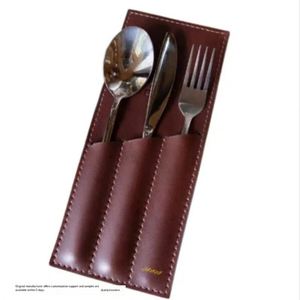 Pochette de luxe en PU pour couverts, étui personnalisé pour la rangement des ustensiles de table - Product Image 2