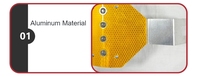 Lampe de signalisation LED solaire pour garde-corps, éclairage de sécurité routière pour ponts et travaux routiers, signalisation de barrière en aluminium