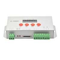 Pengontrol K-1000C LED piksel kartu SD ws2812 SPI 2048 piksel dapat diprogram DMX DMX512 ws2811