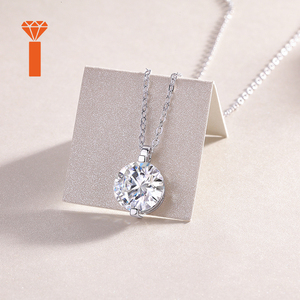 قلادة موسانيت VVS1 GRA مطلية بالذهب الأبيض من الفضة الإسترلينية عيار 925 للنساء بالجملة - Product Image 3