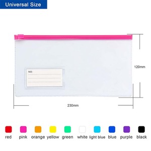 Văn phòng trường học rõ ràng tùy chỉnh PVC Vinyl A6 Poly Zip khóa phong bì dây kéo Pouch tập tin trong suốt nhựa tài liệu túi - Product Image 2