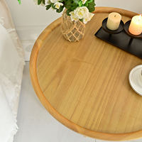 Table basse ART NEST INNOVA Home Farmhouse, style naturel, bois massif, panneau réglable et extensible, design moderne européen, pour la maison