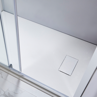 Design moderne à la mode SMC (matériau de surface solide) Plateau de douche Forma Bon prix Pierre artificielle en fibre de verre pour une utilisation en hôtel
