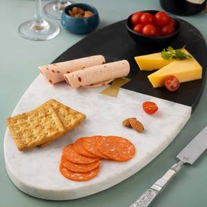 2025 dernières planches à découper en marbre noir et blanc à double tonalité pour l'utilisation d'ustensiles de cuisine - Product Image 3