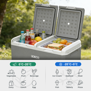 Refrigerador Portátil Deportivo de 95L con <span class=keywords><strong>Ruedas</strong></span>, Asa Telescópica, Construcción de Plástico, Congelador Interno para Camping - Product Image 6