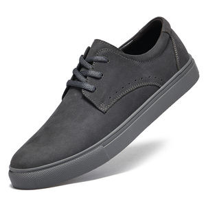 Zapatos de cuero para hombre, estilo casual, versátiles, de punta ancha, de corte bajo, modernos, para trabajo - Product Image 1