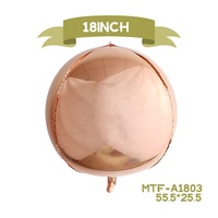 MTF Vente en gros de ballons sphériques multicolores de 18 pouces en forme ronde 4D, décoration de fête, ballons gonflables à l'hélium