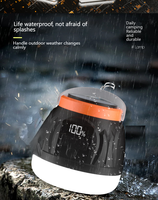 Ampoule Globe LED à énergie solaire pour l'extérieur Batterie au lithium étanche IP67 Chargement d'urgence pour le camping pour le marché de nuit