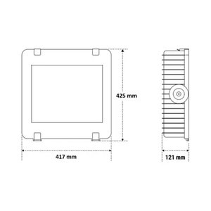 Lampada Industriale LED High Bay Beghelli, Larghezza 46 Cm, Altezza 44 Cm, Profondità 16,5 Cm - Product Image 2