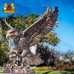 Metalen American Eagle Standbeeld Grote Bronzen Vliegende Adelaar Sculptuur Voor Outdoor Tuin Decoratie
