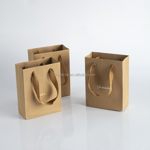 Sacs en papier kraft brun de luxe modernes de haute qualité, solides, 16x8x22cm, pour emballage de bijoux, sacs de shopping, sacs cadeaux pour magasins de détail - Product Image 6