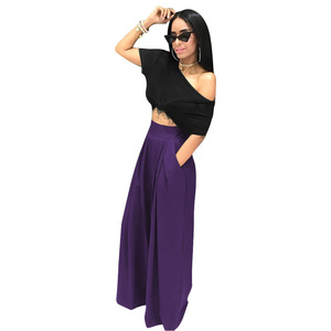 Pantalons décontracté<span class=keywords><strong>s</strong></span> pour femmes, coupe ample, jambes larges, couleur unie, grande taille, bureau, été, pantalon long pour femmes - Product Image 6