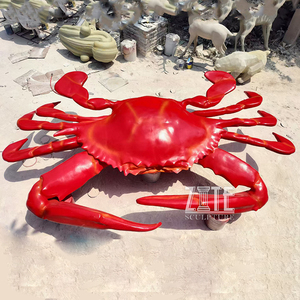 Décoration extérieure, animal marin, fibre de verre, sculpture géante de <span class=keywords><strong>crabe</strong></span> royal, restaurant, vitrine - Product Image 4