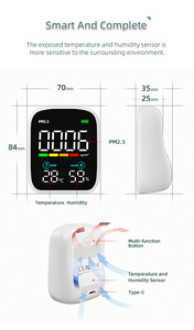 Moniteur de poussière portable PM2.5, moniteur de particules PM2.5, moniteur de pollution atmosphérique pour la détection de la pollution de l'air - Product Image 3