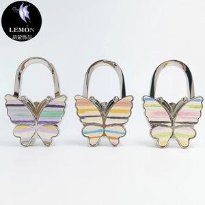 Crochet de <span class=keywords><strong>sac</strong></span> en alliage papillon scintillant avec boucle, accessoires de décoration électroplaqués pour sacs à <span class=keywords><strong>main</strong></span> - Product Image 4