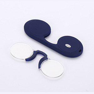 <strong>New</strong> Wholesale Eco-Friendly Portable Soft Silicone Nose Clip Blue Lenses <strong>Reading</strong> <strong>Glasses</strong> For Men Women - Product Image 3