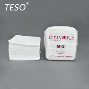 Lingettes non tissées <span class=keywords><strong>TESO</strong></span> M-1 100% polyester spunlace écologiques pour salle blanche 15x15cm pour le nettoyage industriel - Product Image 4