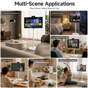 Téléviseur intelligent portable à écran tactile 27 pouces avec support, Android 13, tactile 10 points, Wi-Fi double bande pour usage domestique - Product Image 6