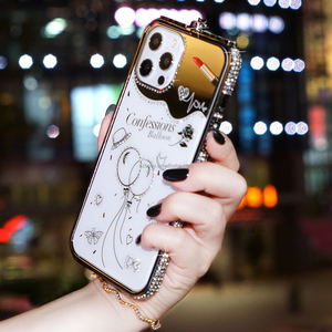 Custodie per Telefono con Diamanti Luccicanti per <span class=keywords><strong>iPhone</strong></span> X XR XS Max, <span class=keywords><strong>Cover</strong></span> Protettiva per <span class=keywords><strong>iPhone</strong></span> 11 <span class=keywords><strong>12</strong></span> 13 14 Pro Max con Strass Brillanti - Product Image 2