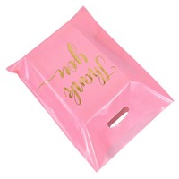 Sacs shopping en plastique LDPE découpés sur mesure à quatre doigts, imprimés sur mesure, vente en gros pour boutiques de vêtements, cosmétiques, bijoux et emballages cadeaux