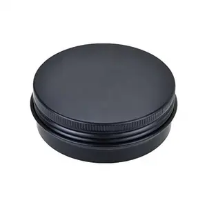 120毫升豪华黑色圆形铝锡食品级锡罐