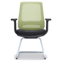 Chaise de conférence visiteur GT2-B, design européen moderne, dossier en maille, coque en PP, base cantilever, réglable, pour école, salon