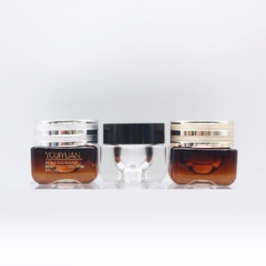Frasco de Vidro Quadrado Luxuoso de <span class=keywords><strong>15g</strong></span> 30g Personalizado Vazio Transparente para Cosméticos com Tampa para Creme - Product Image 5