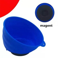 Boîte de rangement de vis d'aspiration d'entretien de voiture bol magnétique outil de rangement bol magnétique en acier en plastique