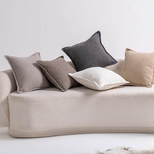 Elegant French Style Solid Color Square Pillowcases Polyester Washable Home Decor <b>Cushion</b> Covers For Sofa Living Room - Product Image 2